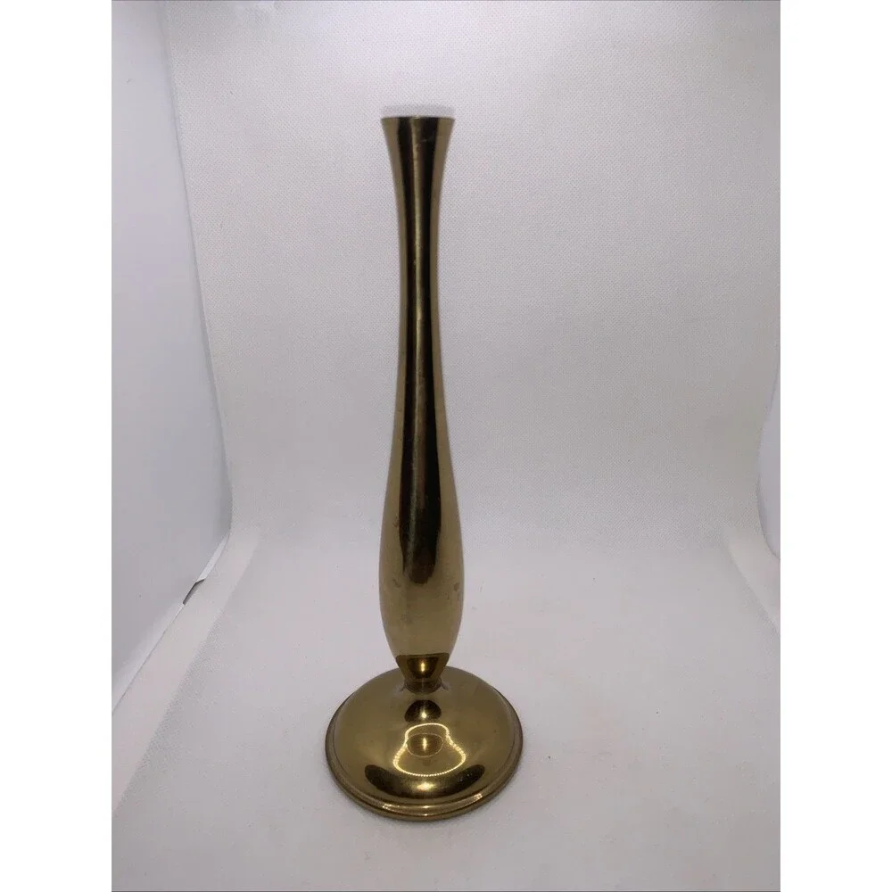 Vintage Portugal Brass Vase Mid Century Vase Higher Quality Beautiful!